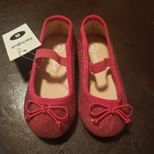 Girls glitter ballet flats